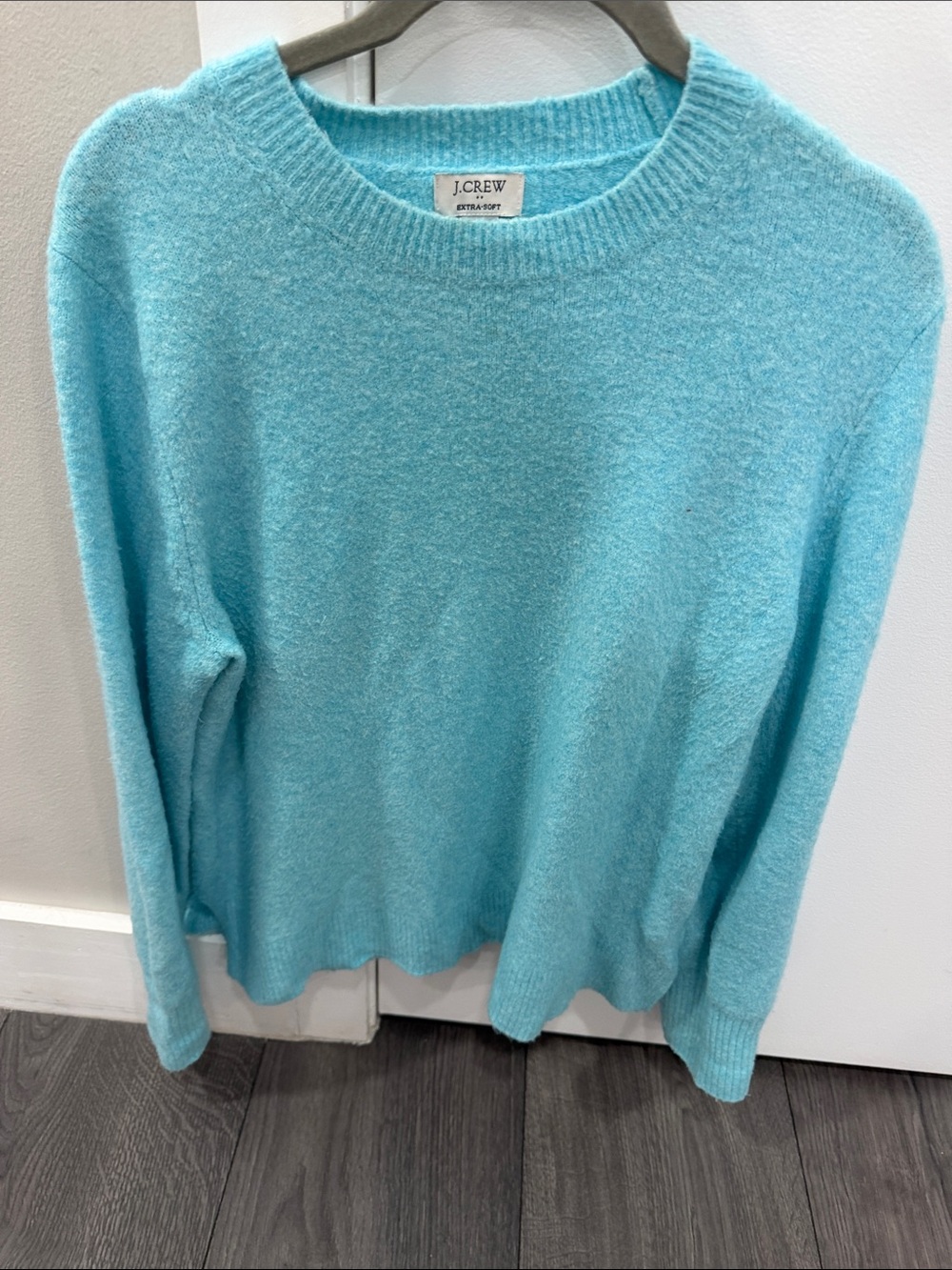 J.Crew Women's Aqua Crewneck Sweater